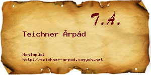 Teichner Árpád névjegykártya